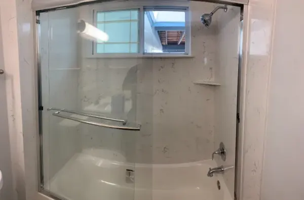 Recent bathroom remodeling project by Brothers I.C. Construction